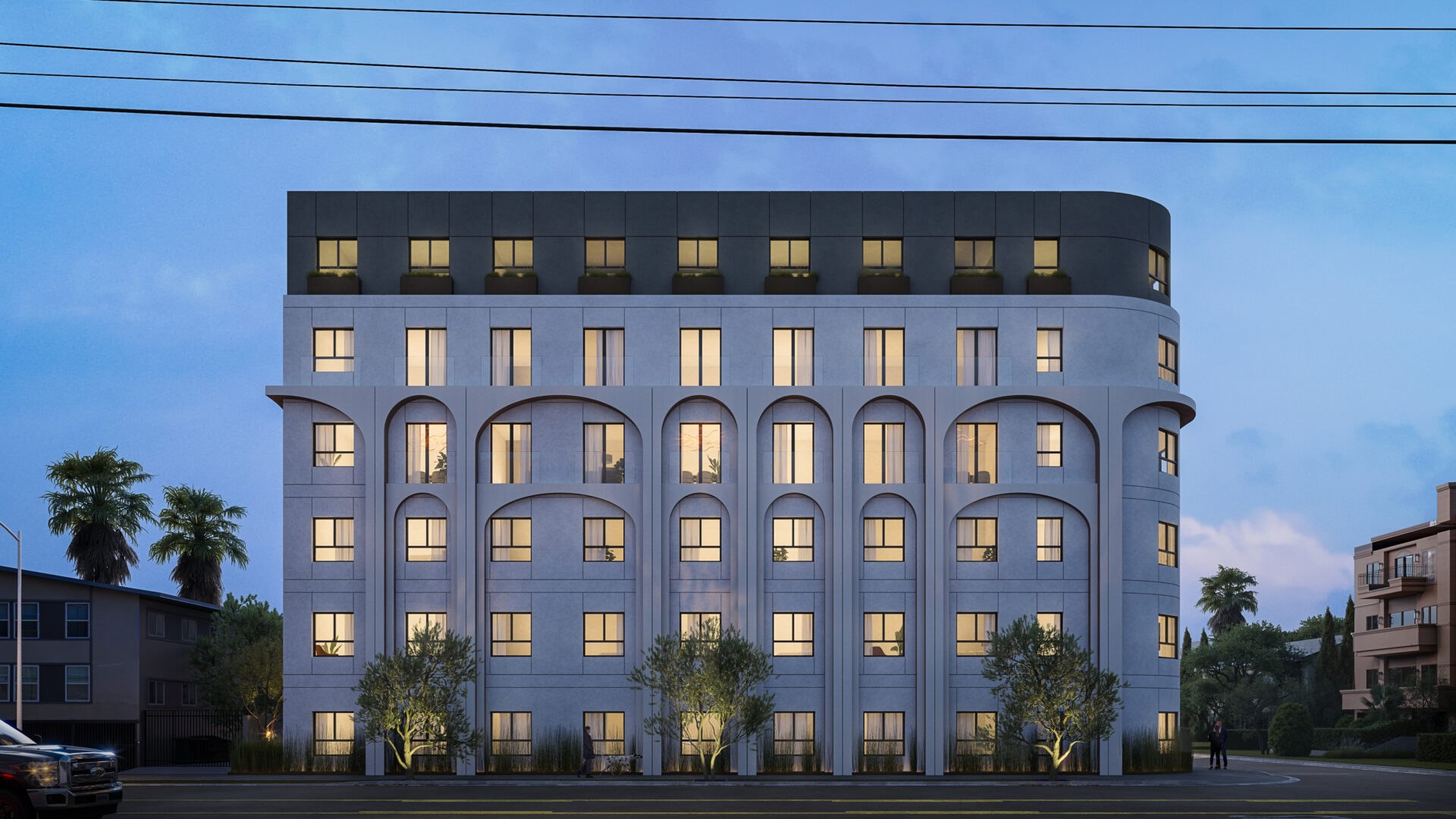 Mojave desert in the dark